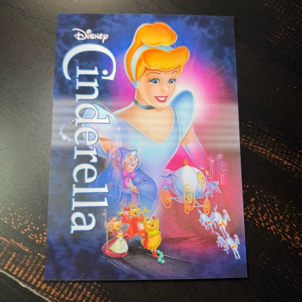 CINDERELLA Diamond Edition 3D‎ Lenticular Card Disney Movie Club Rare OOP 2012